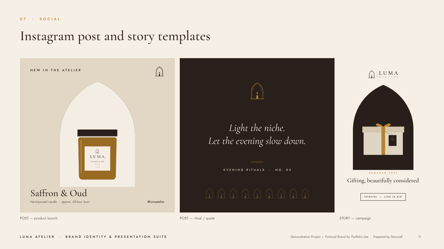 Luma Atelier — Brand Identity & Presentation Suite — slide 10 of 13