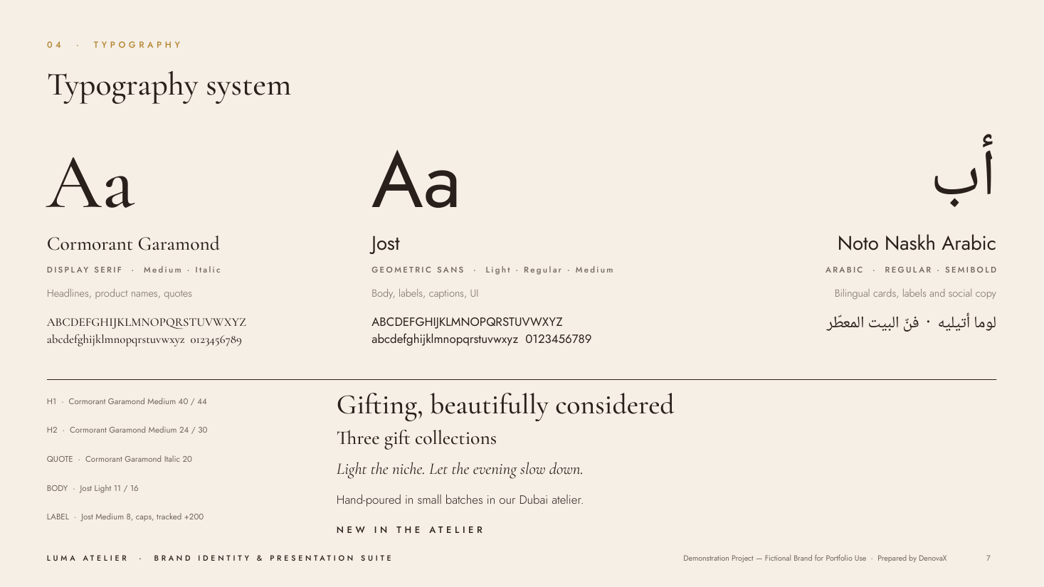 Luma Atelier — Brand Identity & Presentation Suite — slide 7 of 13