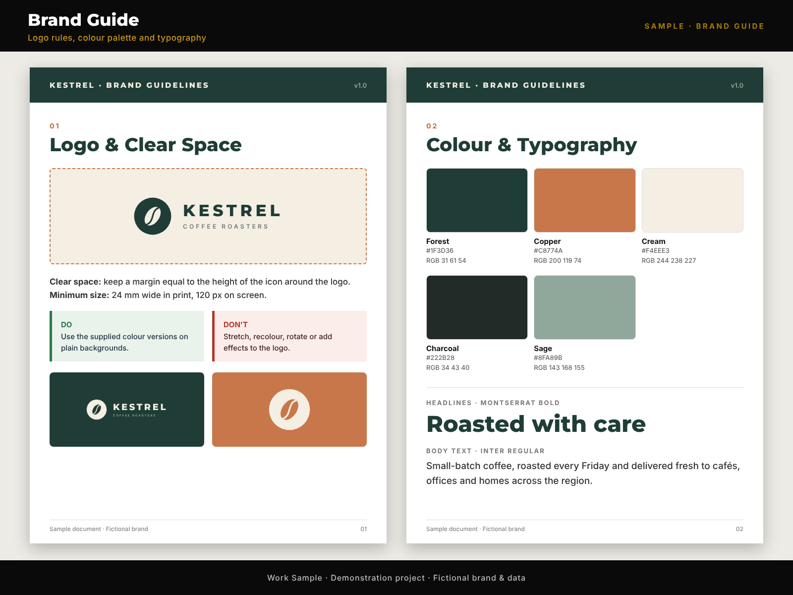 Kestrel Coffee Roasters — Complete Brand Identity Suite — slide 3 of 5