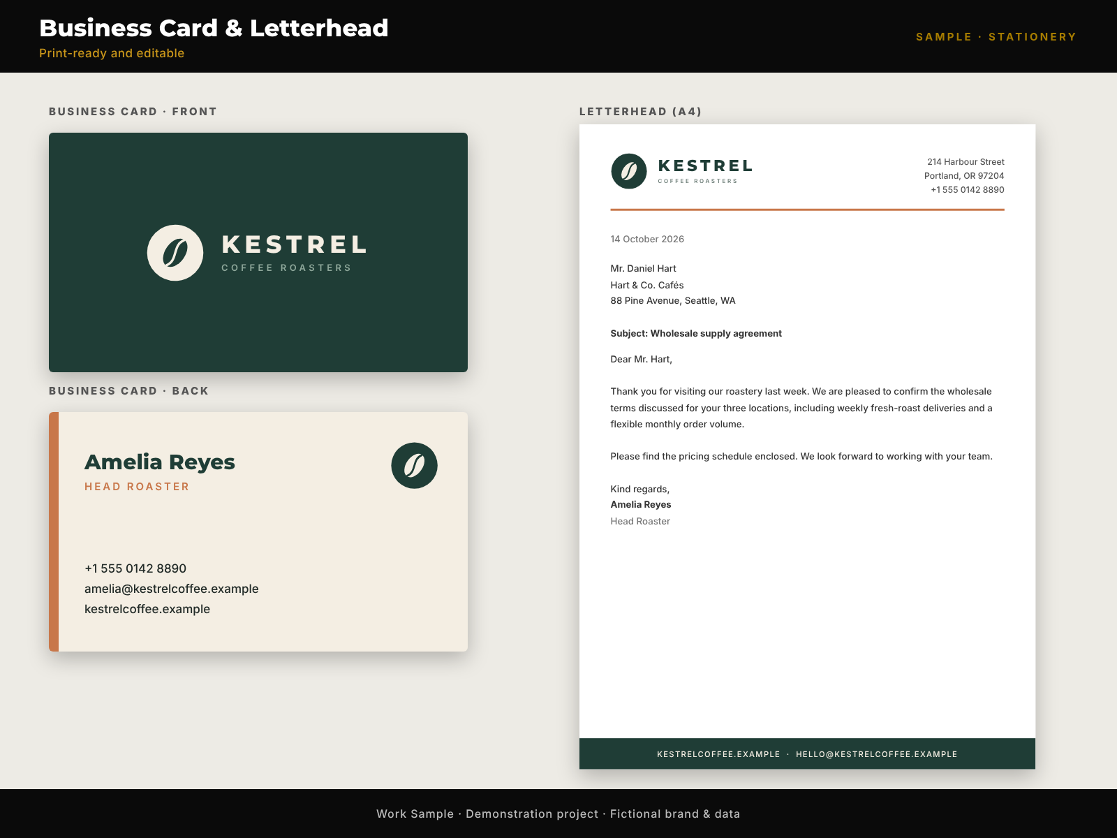 Kestrel Coffee Roasters — Complete Brand Identity Suite — slide 4 of 5