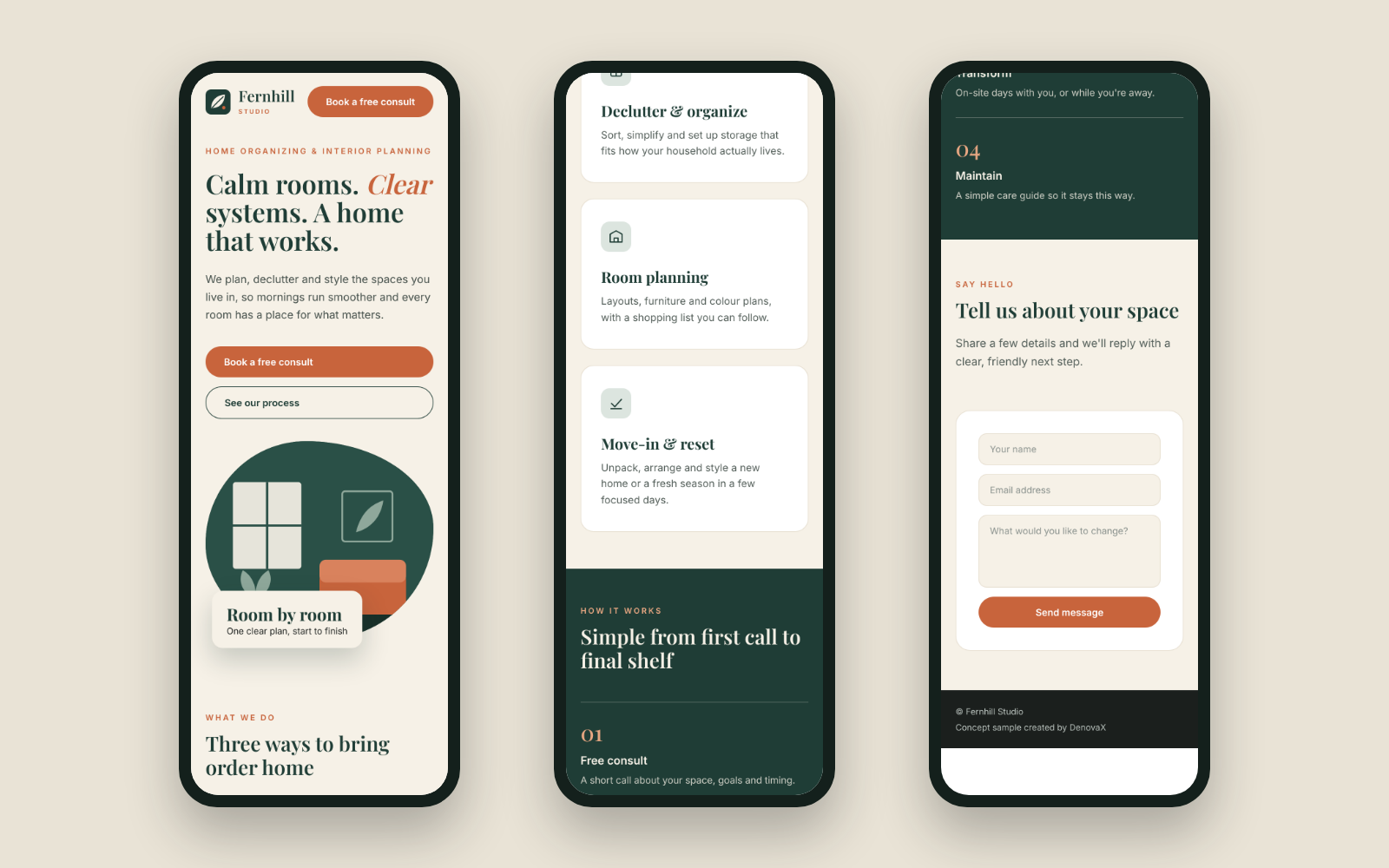 Fernhill Studio — Startup Website Sample — slide 4 of 6